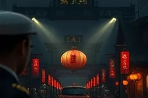 工业年代剧《铁轨上的信》剧照，老式绿皮车厢与站台信号灯